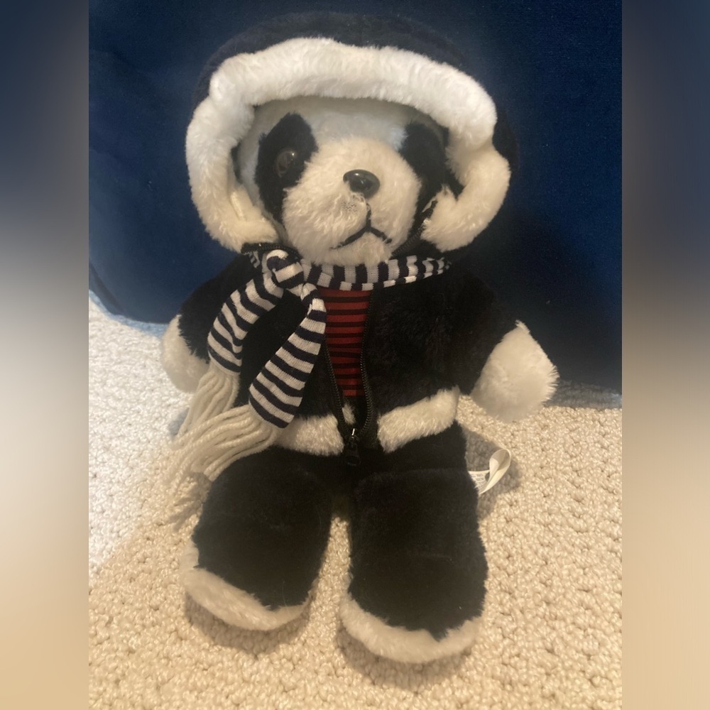 Vintage 1983 Interpur panda bear plush  12 inches.